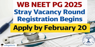 WB NEET PG 2025 Stray Vacancy Round Registration Begins @wbmcc.nic.in; Apply by February 20